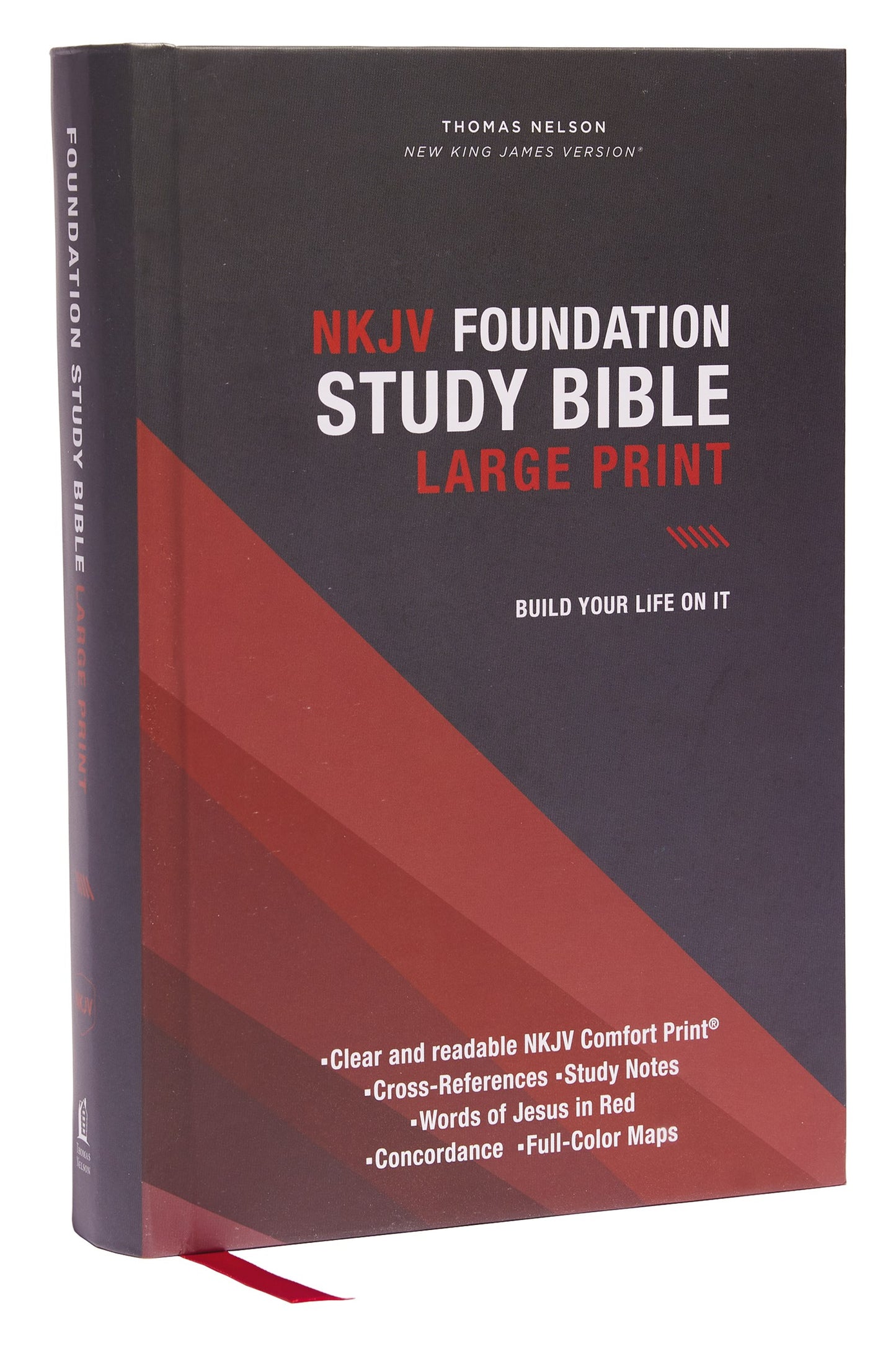 NKJV Foundation Study Bible/Large Print (Comfort Print)-Hardcover Indexed