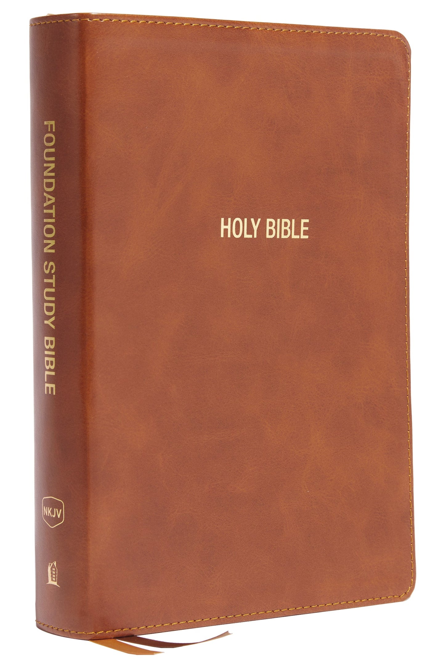 NKJV Foundation Study Bible/Large Print (Comfort Print)-Brown Leathersoft