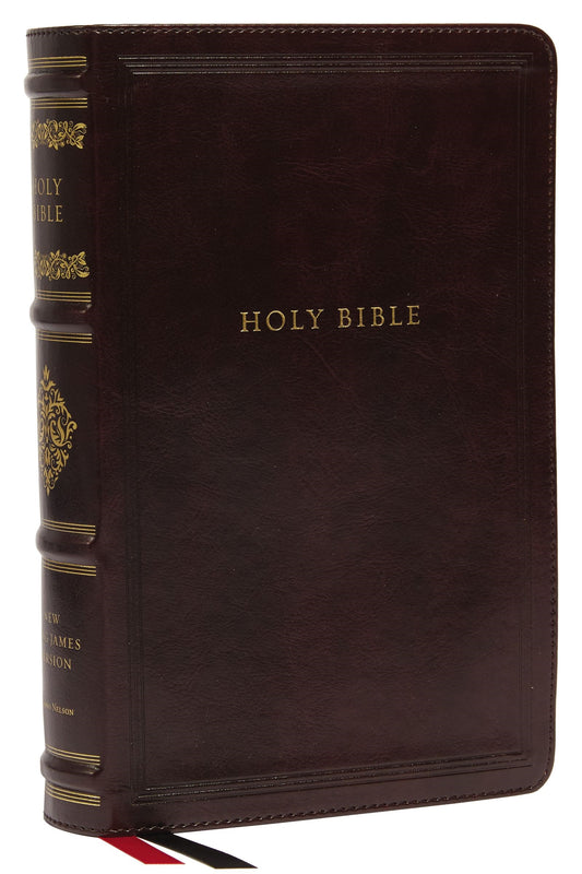 NKJV Personal Size Reference Bible (Sovereign Collection) (Comfort Print)-Brown Leathersoft Indexed