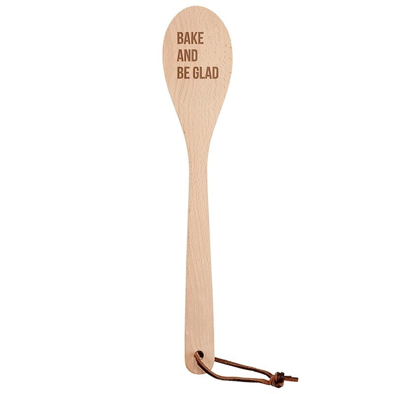 Wooden Spoon w/Cover-Bake & Be Glad