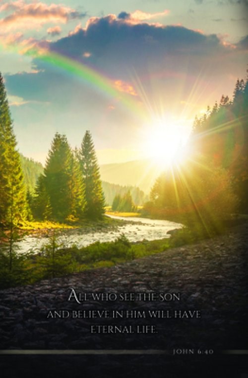 Bulletin-All Who See the Son And Believeth In Him Will Have (John 6:40) (Pack Of 100)