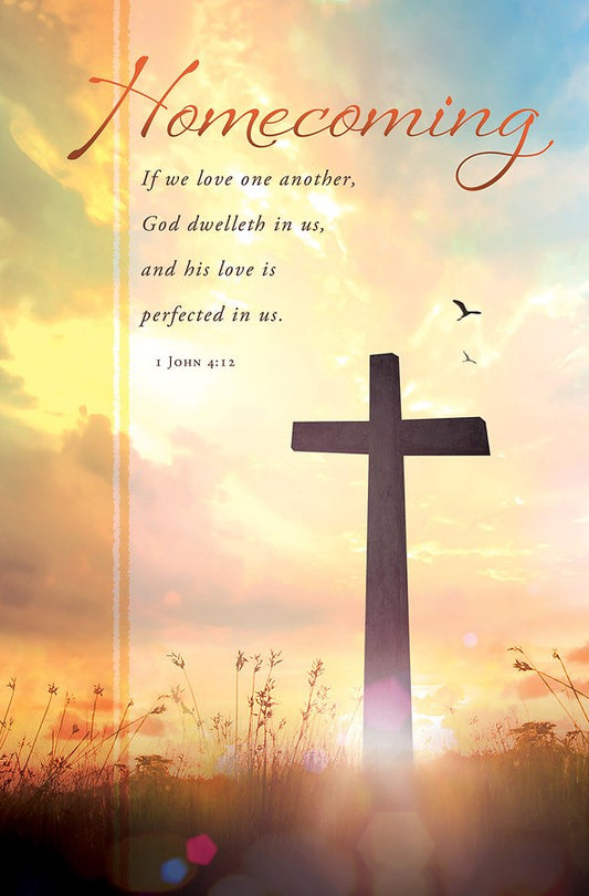 Bulletin-Homecoming: If We Love One Another/Cross In Field (1 John 4:12) (Pack Of 100)