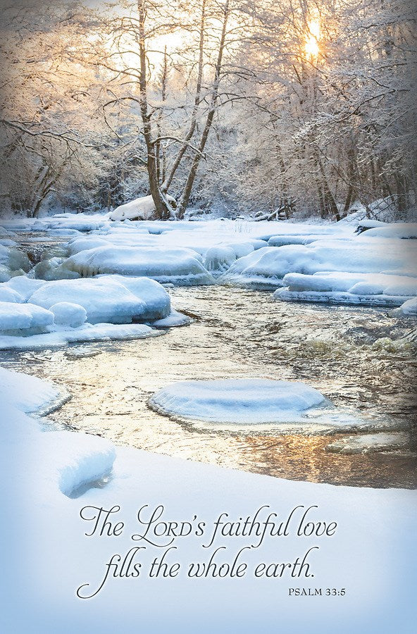 Bulletin-The Lord's Faithful Love Fills The Whole Earth (Psalm 33:5) (Pack Of 100)