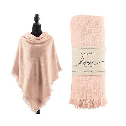 Blanket Scarf-Wrapped In Love-Blush (55" SQ)