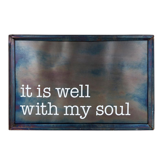 Wall Art-Metal-It Is Well With My Soul (23" x 15")