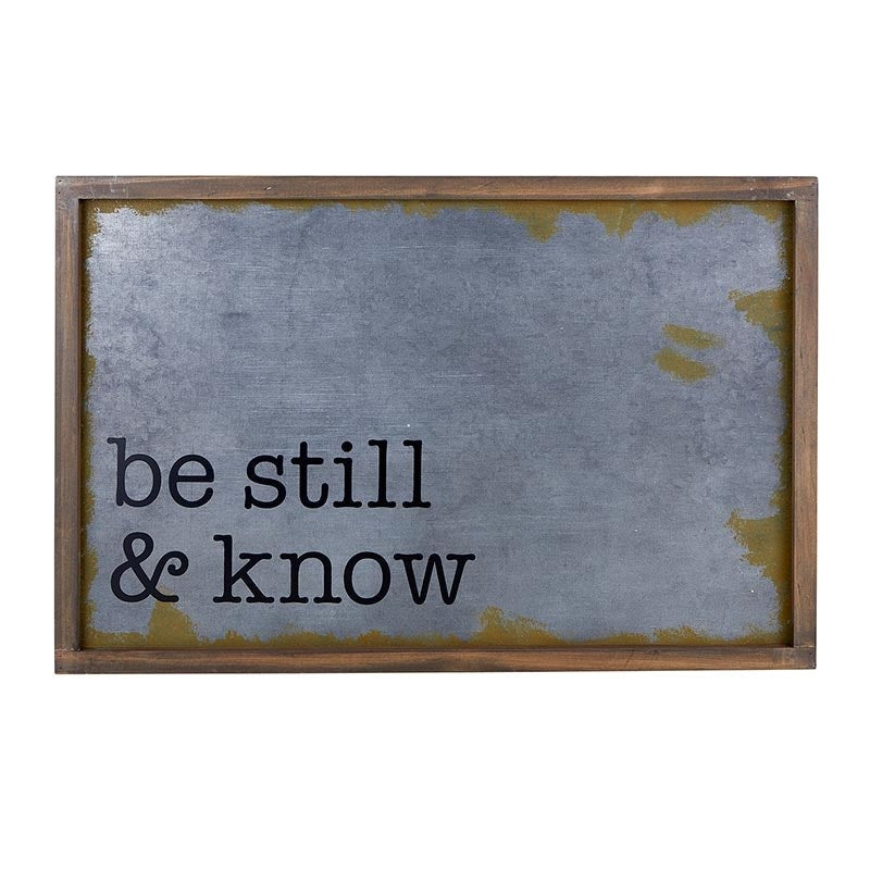 Wall Art-Metal-Be Still & Know (15" x 23")