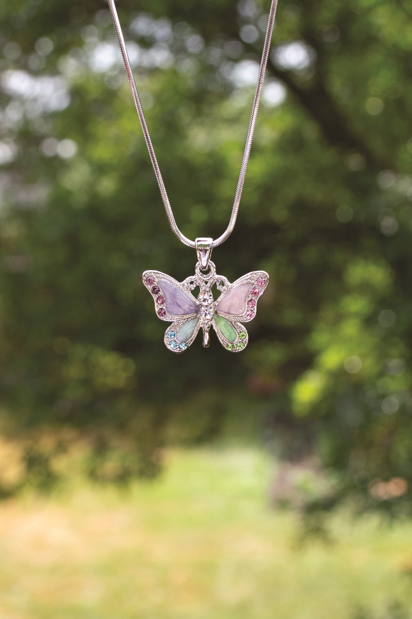 Necklace-Eden Merry-Pendant-Butterfly-Multi