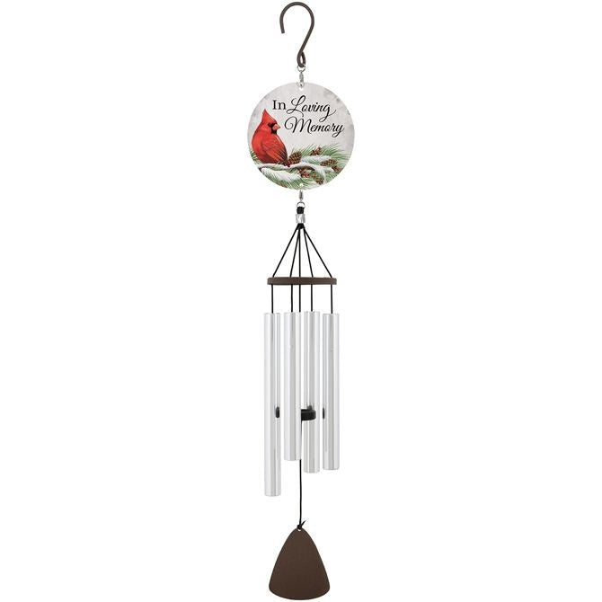 Wind Chime-Picture Perfect-In Loving Memory Cardinal (27")