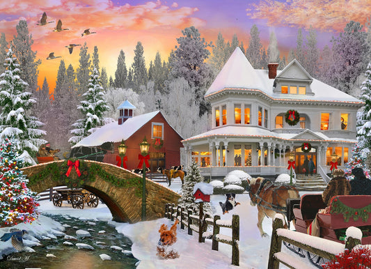 Jigsaw Puzzle-Country Christmas (1000 Pieces)