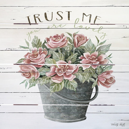 Rustic Pallet Art-Trust Me Jars (10 x 10)