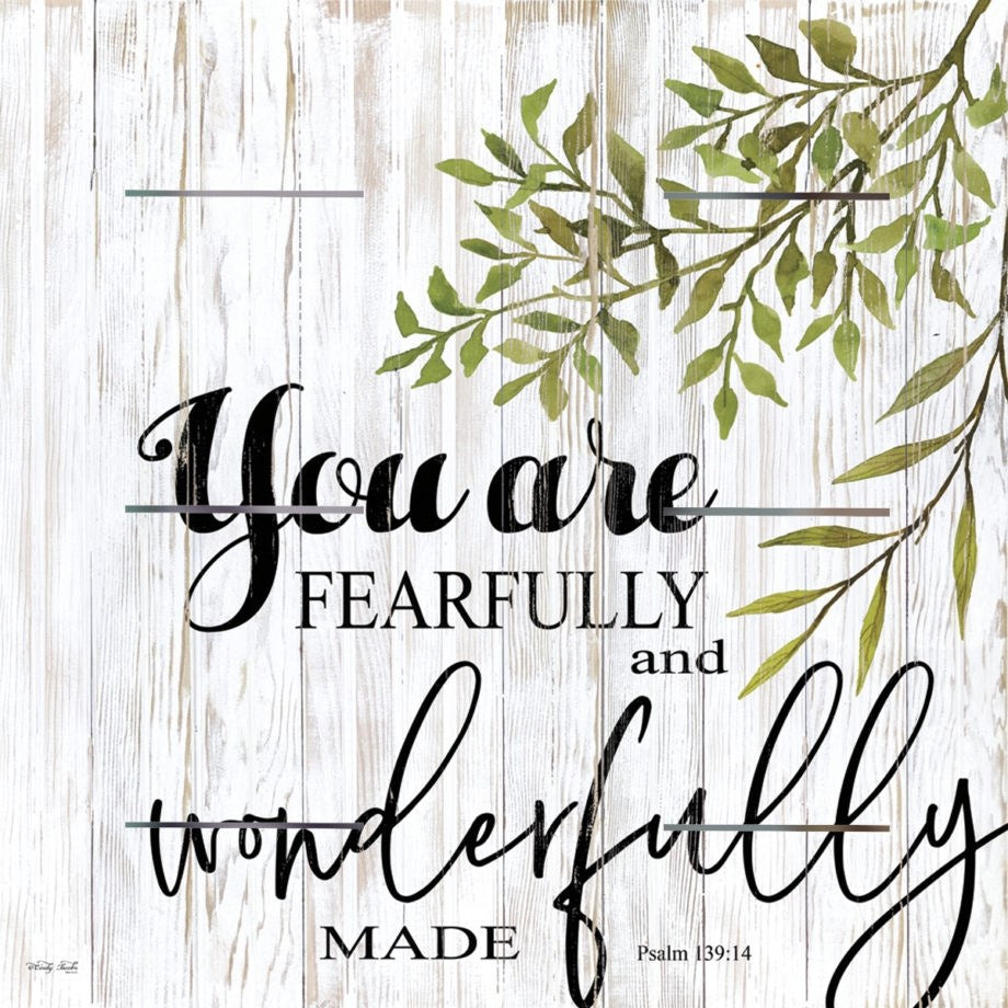 Rustic Pallet Art-You Are Fearfully And Wonderfully Made (10 x 10)