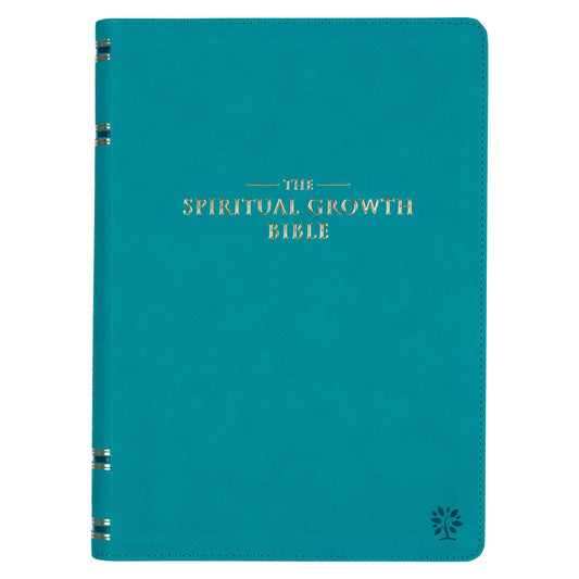 NLT Spiritual Growth Bible-Teal Faux Leather