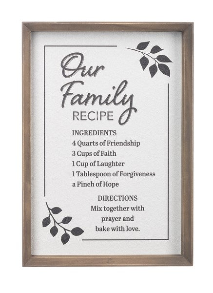 Wall Plaque-Our Family Recipe (7" x 10")