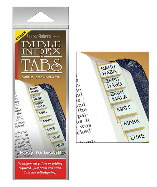 Bible Tab-Verse Finders-Horizontal-Gold W/Apocrypha