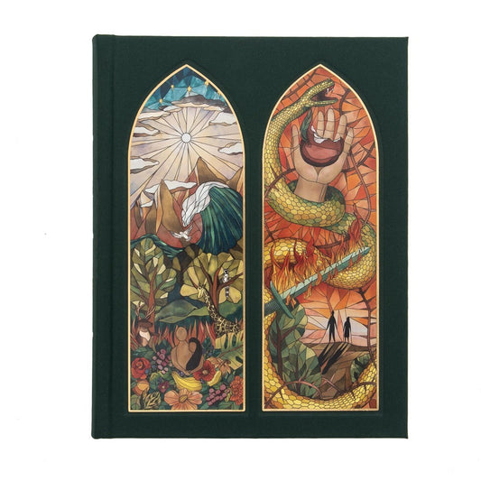 CSB Notetaking Bible  Stained Glass Edition-Emerald Cloth-Over-Board