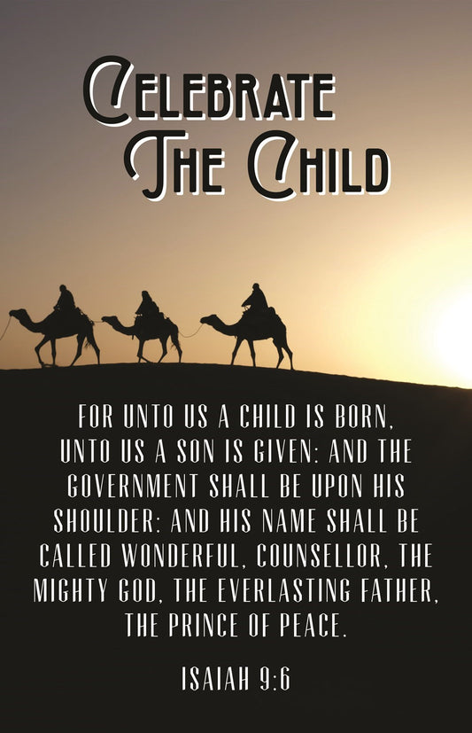 Bulletin-Celebrate The Child/Christmas (Isaiah 9:6) (Pack Of 100)