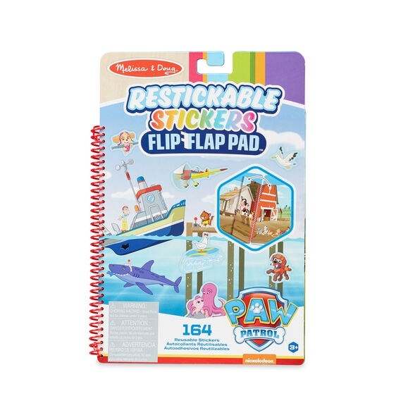 Reusable Stickers Flip-Flap Pad: Paw Patrol-Adventure Bay (Ages 3+)