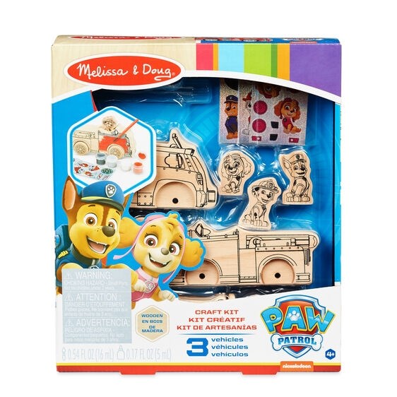 Paw Patrol Wooden Craft Kit-Vehicles (3 Vehicles) (Ages 4+)