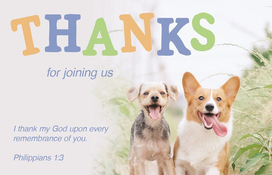 Postcard-Thanks for Joining Us (Philippians 1:3) (Pack Of 25)