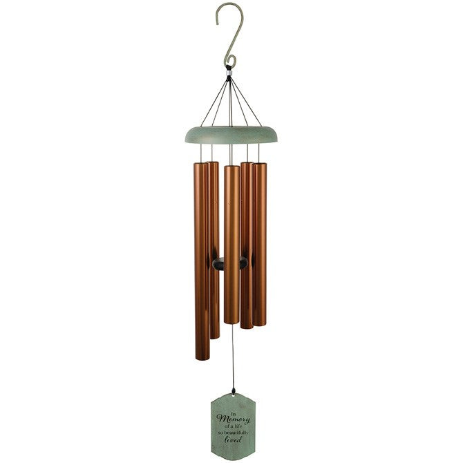 Wind Chime-Patina Sentiment-In Memory (38")