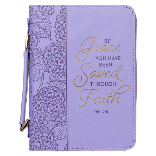 Bible Cover-By Grace You'Ve Been Saved Ephesians 2:8-MED