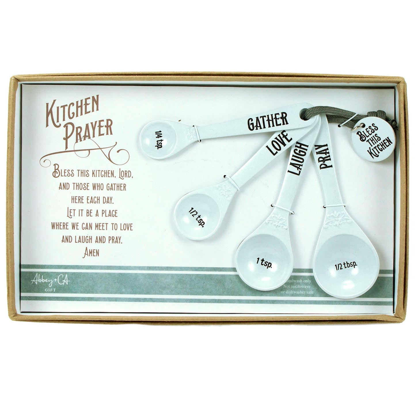 Measuring Spoons-Kitchen Prayer (Set Of 4)