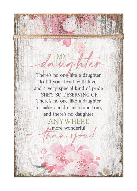 Plaque-Timeless Twine-My Daughter (6 x 9)