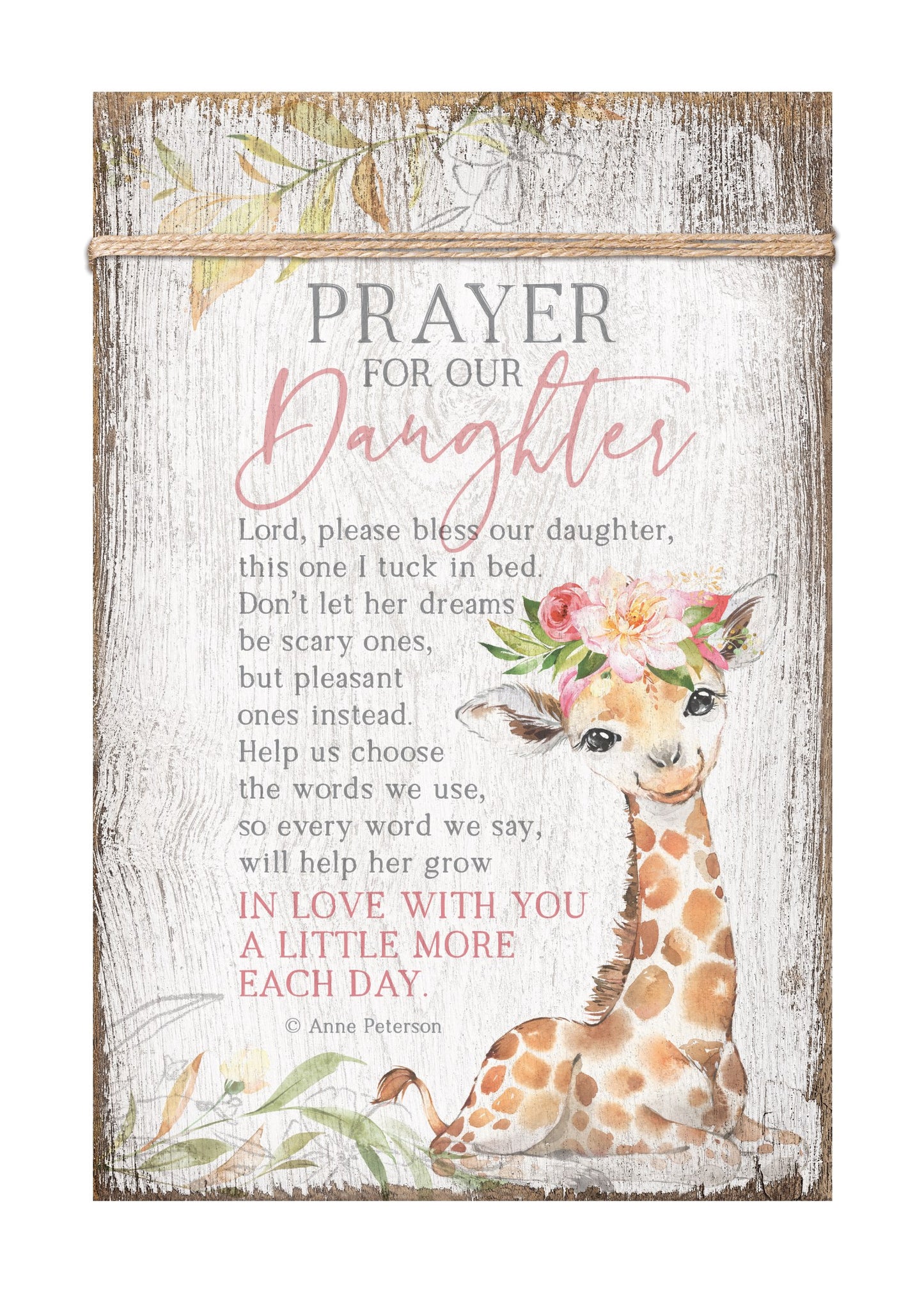 Plaque-Timeless Twine-Prayer For Our Daughter (6 x 9)