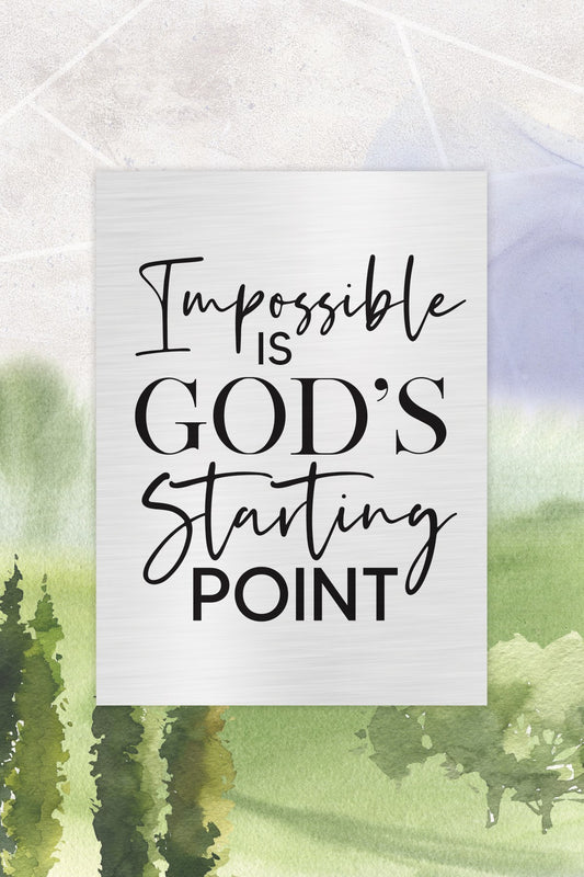 Plaque-Renew My Soul-Impossible Is God's (6 x 9)