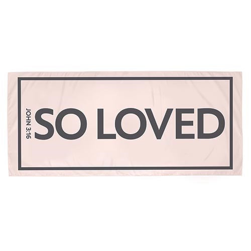 Quick Dry Beach Towel-So Loved (35"W x 78"L)