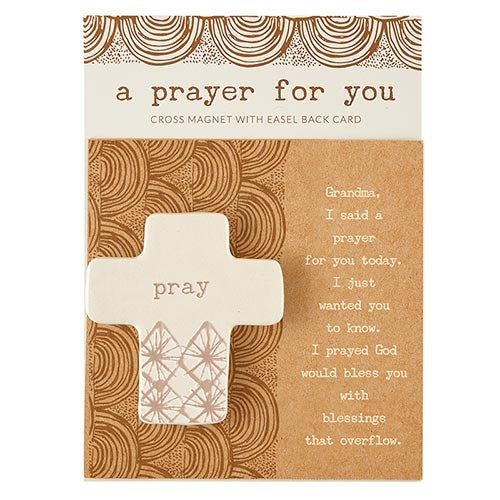 Prayer For You Magnet w/Easel Back Card-Grandma (4" SQ)