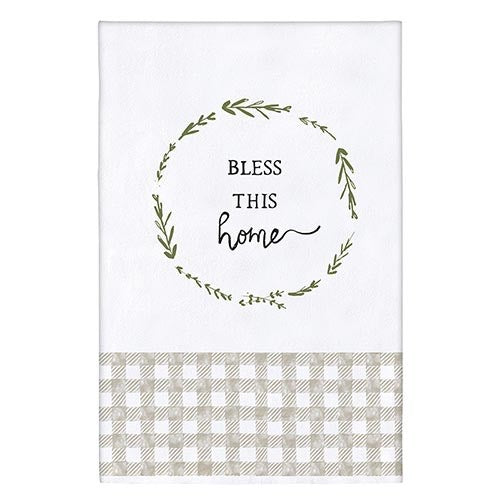 Tea Towel-Bless This Home (30" SQ)