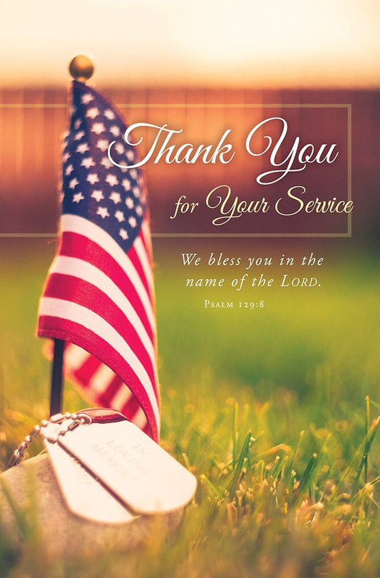 Bulletin-Thank You For Your Service (Psalm 129:18) (Pack Of 100)