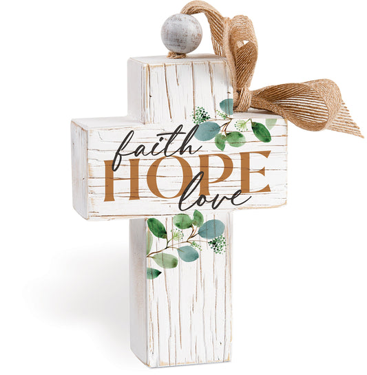 Chunky Cross-Faith Hope Love (4.75" x 7")