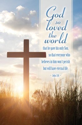 Bulletin-God So Loved The World (John 3:16  CEB) (Pack Of 100)