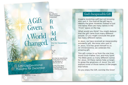 A Gift Given. A World Changed. Devotional Book