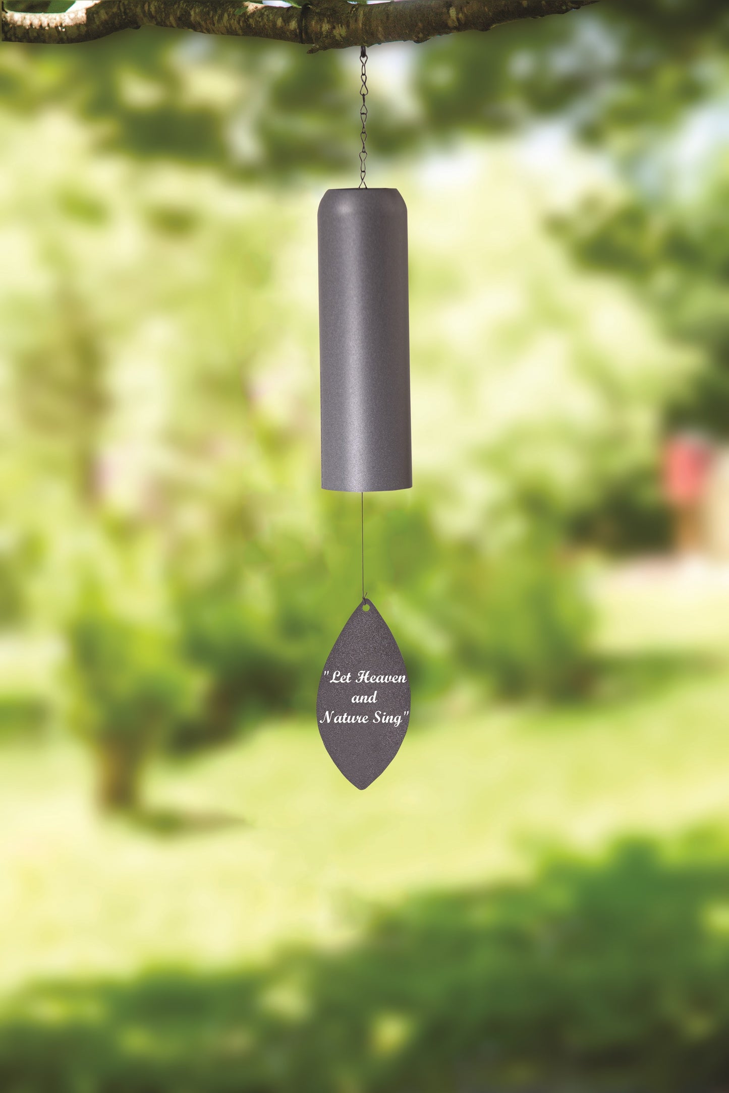 Wind Chime-Cylinder-Let Heaven And Nature Sing-Grey (24")