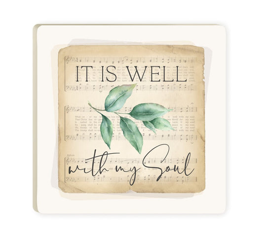 Coaster-Vintage Praise-It Is Well With My Soul (4 x 4) (Pack Of 6)