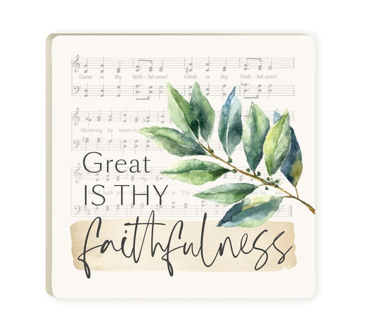 Coaster-Vintage Praise-Great Is Thy Faithfulness (4 x 4) (Pack Of 6)