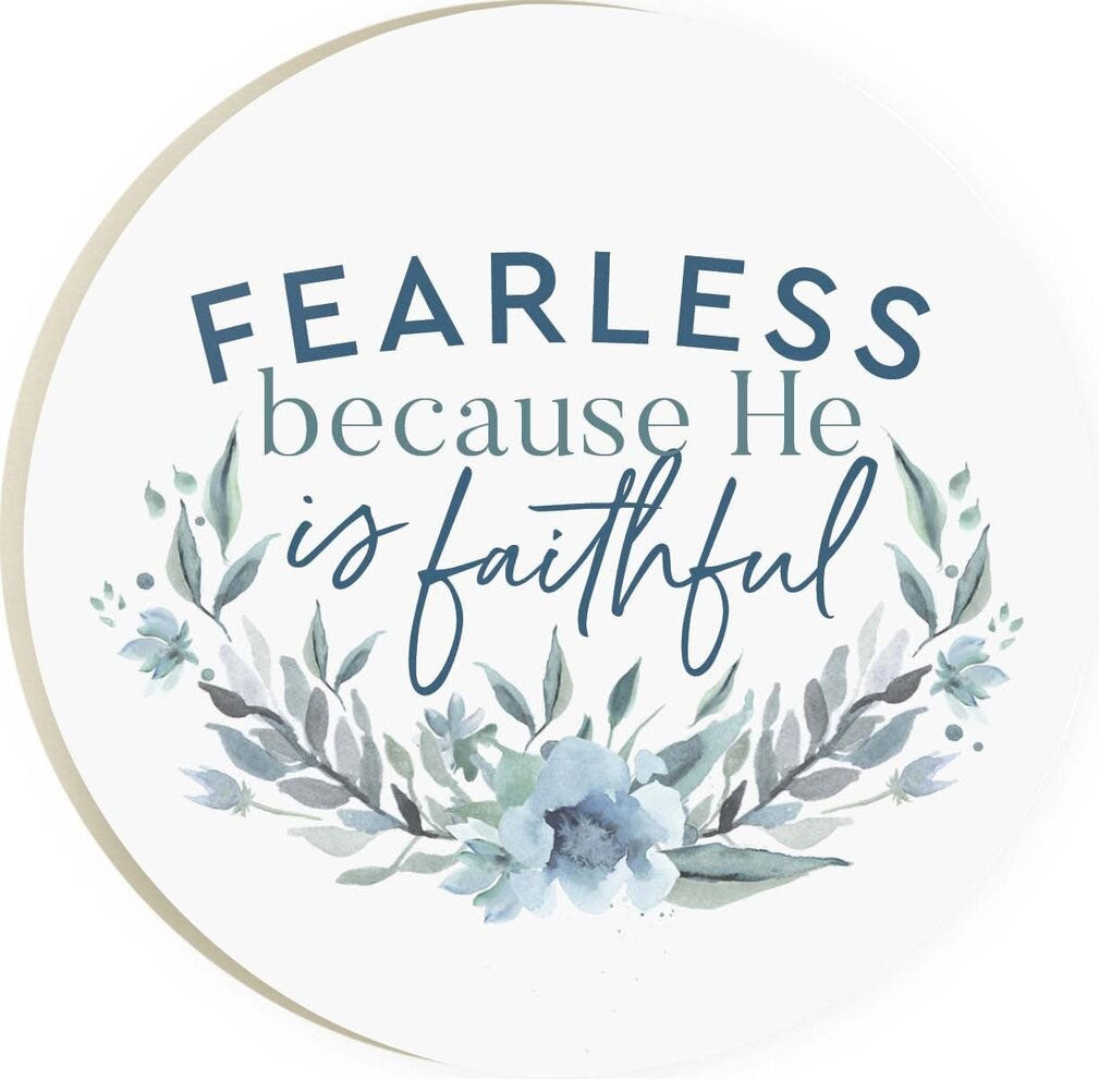 Coaster-Fearless Because He Is Faithful (Pack Of 6)