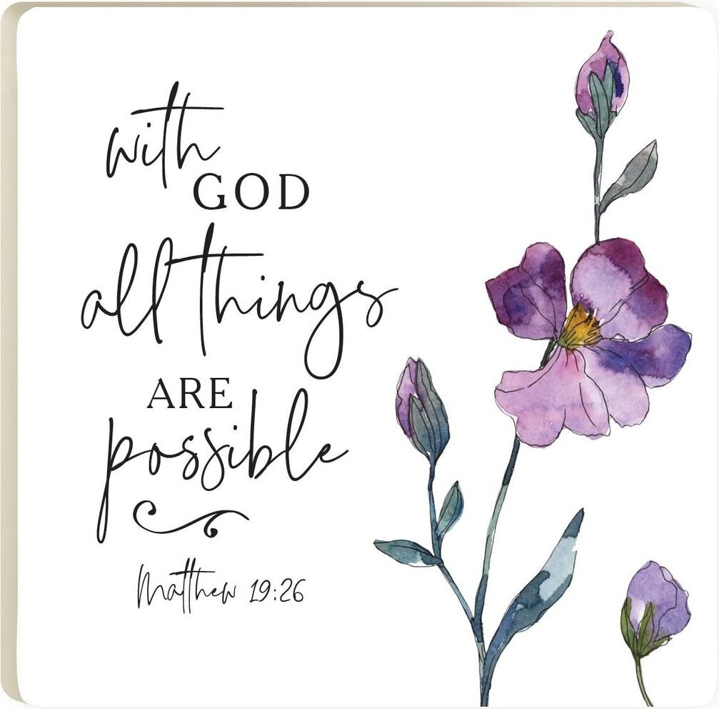 Coaster-With God All Things Are Possible (Pack Of 6)