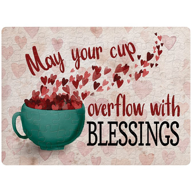 Jigsaw Puzzle-May Your Cup Overflow With Blessings (80 Pieces) (Pack Of 3)