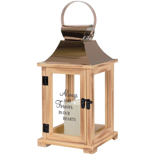 Lantern w/LED Candle & Timer-Always & Forever (13.5" x 6.25" x 6.25")