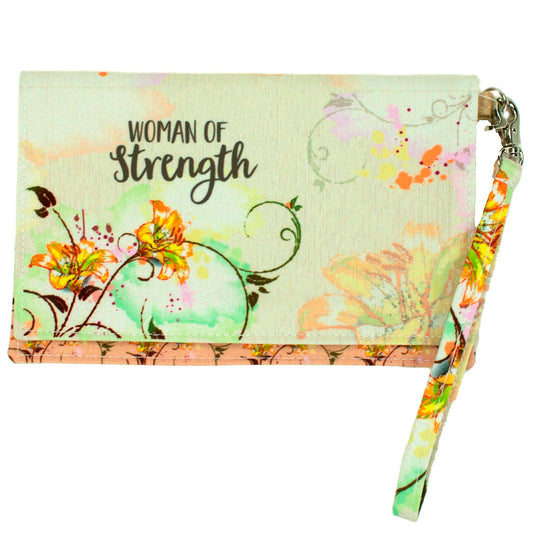 Wristlet-Woman Of Strength (7"W x 4.25"H)