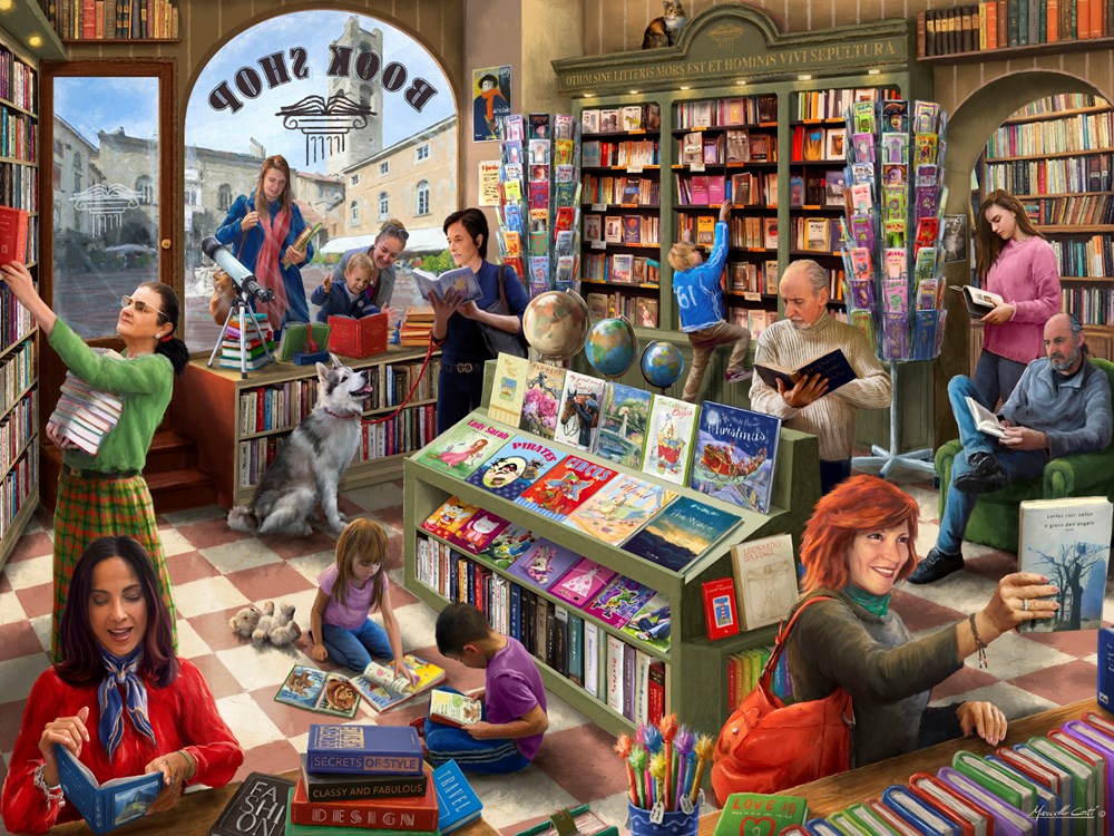 Jigsaw Puzzle-Book Shop (550 Pieces)