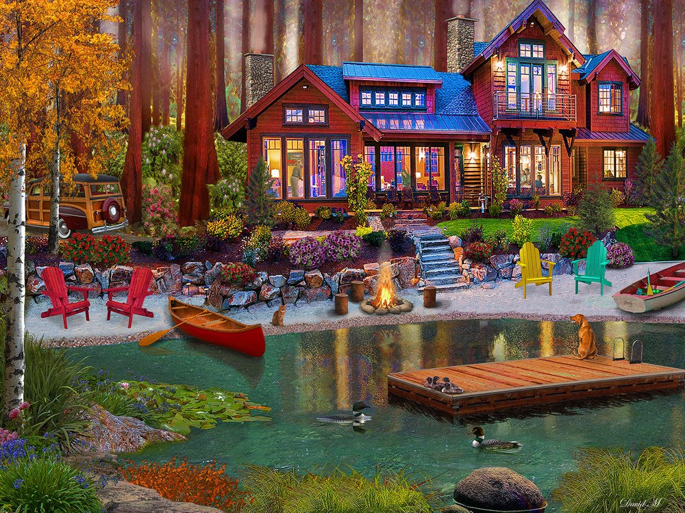 Jigsaw Puzzle-Cottage Life (550 Pieces)