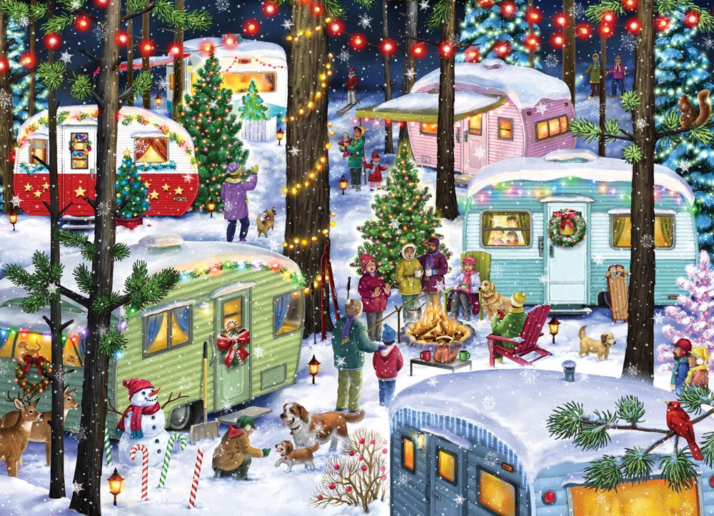 Jigsaw Puzzle-Camping For Christmas (1000 Pieces)