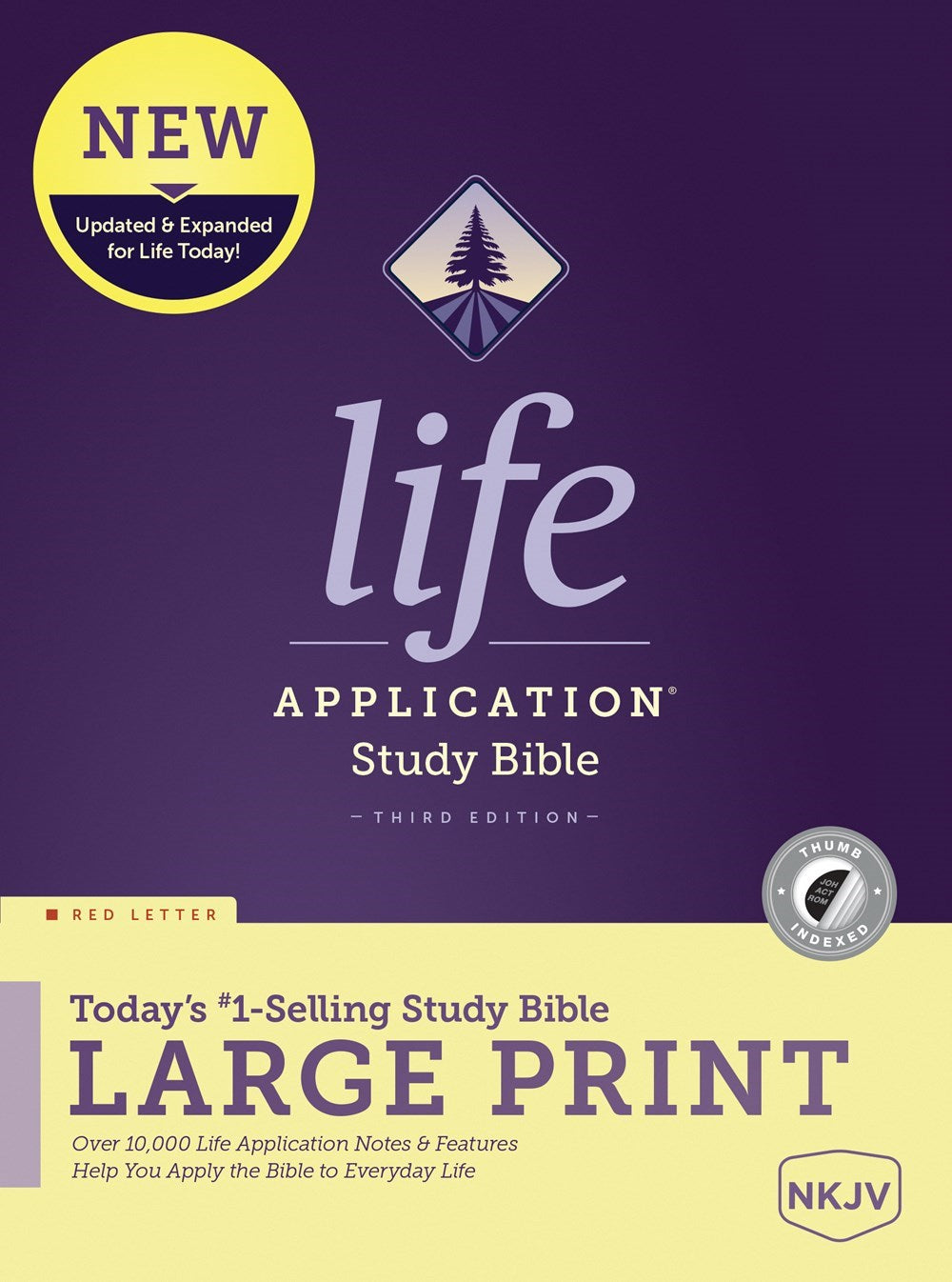 NKJV Life Application Study Bible/Large Print (Third Edition)-Hardcover Indexed