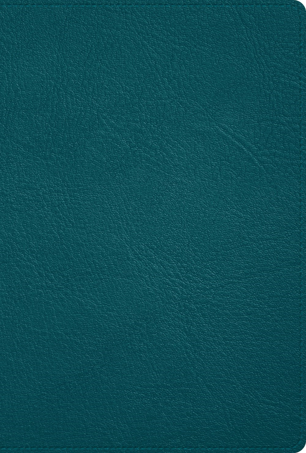 RVR 1960 Deluxe Bible (Holman Handcrafted Collection) (Biblia Deluxe)-Turquoise Premium Goatskin