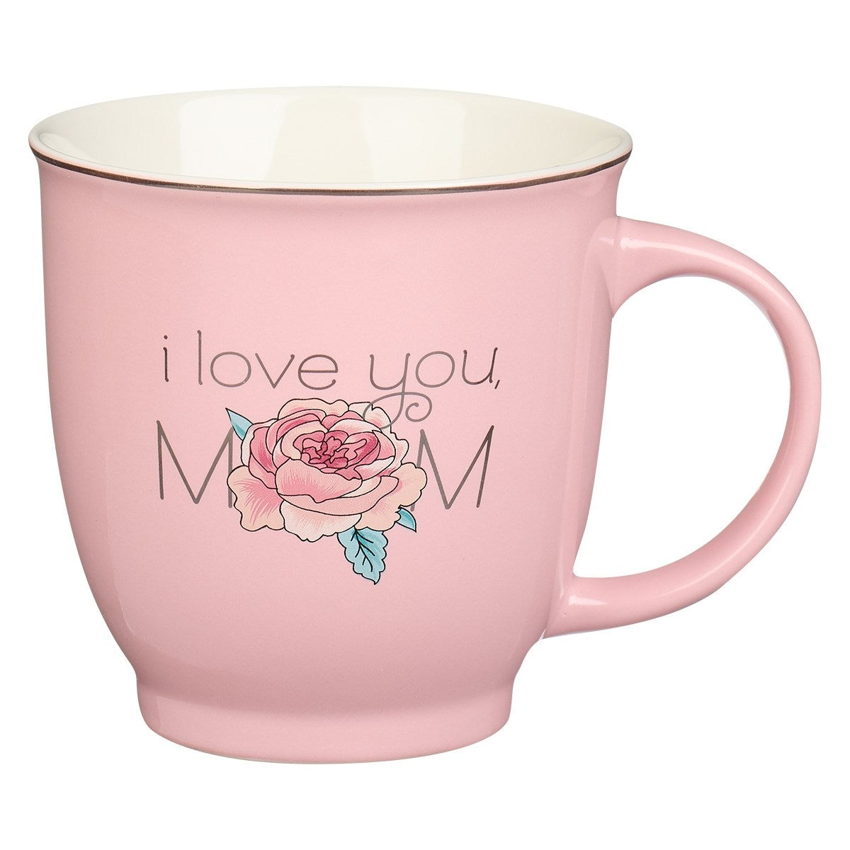 Mug-I Love You Mom (Proverbs 3:15)-Pink Rose Petal (MUG901)